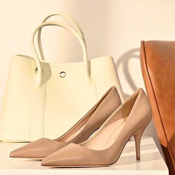 Meiyang Nude 9cm heels, lamb leather - Picture 4 of 6